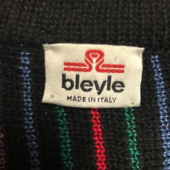 VTG bleyle Striped Sweater Vest Multicolor M - Picture 7 of 7